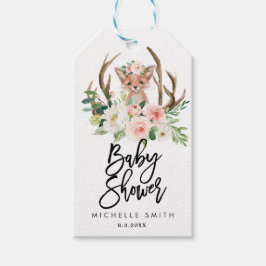 Fuchs neutrale rustikale Babydusche Geschenkanhänger