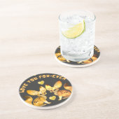 Fuchs-Paar Valentinstag-Kunst Getränkeuntersetzer (Seite)