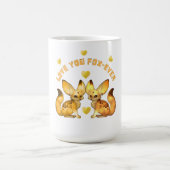 Fuchs-Paar Valentinstag Kunst Kaffeetasse (Mittel)