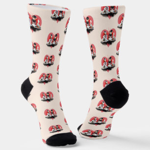 Fuchs-Pärchen Valentinstag Socken