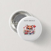 Fuchs-Pilot Geburtstag Button (Vorne & Hinten)