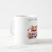 Fuchs-Pilot-Geburtstag Kaffeetasse (Vorderseite Links)