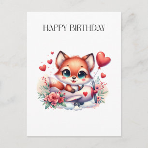 Fuchs-Pilot-Geburtstag Postkarte