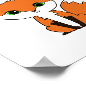 Fuchs Poster im Chibi-Stil (Ecke)