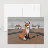 Fuchs Postkarte (Vorne/Hinten)
