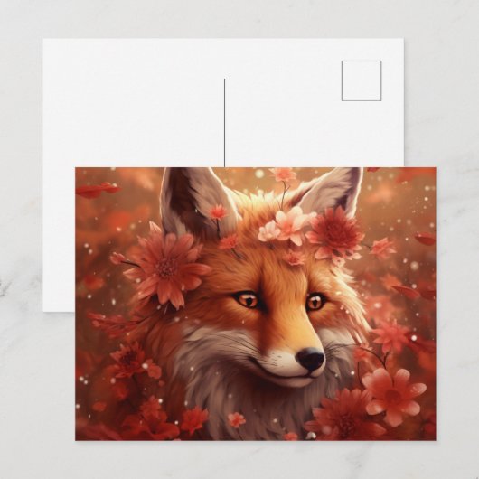 Fuchs postkarte (Vorne/Hinten)