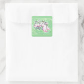 Fuchs Quadratischer Aufkleber (Tasche)