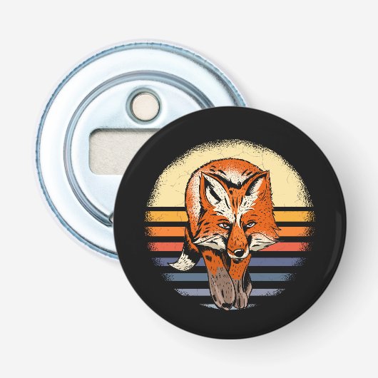 Fuchs Retro  Flaschenöffner (Vorderseite)
