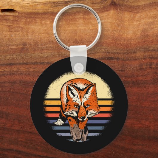 Fuchs Retro Schlüsselanhänger (Vorderseite)