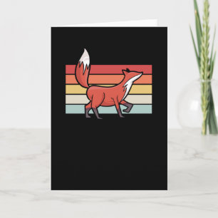 Fuchs Retro Vintage Karte