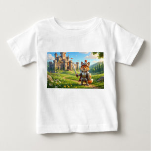 Fuchs-Ritter-Burg-Kinder-Cartoon-T-Shirt Baby T-shirt