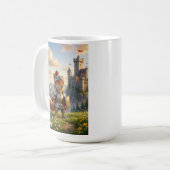 Fuchs-Ritter-Kinder-Cartoon Kaffeetasse (Vorderseite Links)
