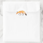 Fuchs Runder Aufkleber (Tasche)