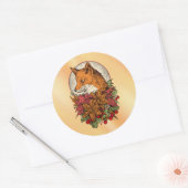 Fuchs Runder Aufkleber (Umschlag)