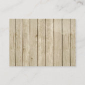 Fuchs rustikale Blumenkarte Windeln Raffelumhüllun Begleitkarte (Rückseite)