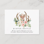 Fuchs rustikale Blumenkarte Windeln Raffelumhüllun Begleitkarte (Vorderseite)