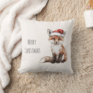 Fuchs Santa Hut Weihnachten Kissen