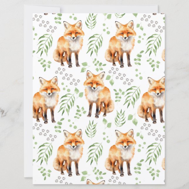 Fuchs-Schabblonenpapier (Vorderseite)