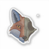 Fuchs-Schädel-Aufkleber Aufkleber (Vorderseite)
