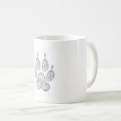 Fuchs-Schneeabdruck Kaffeetasse (VorderseiteRechts)