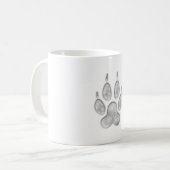 Fuchs-Schneeabdruck Kaffeetasse (Vorderseite Links)