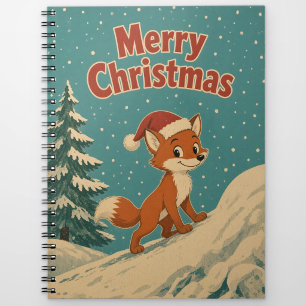 Fuchs-Schneebank-Tier-Weihnachten Notizblock