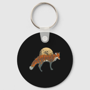 Fuchs Schönes Tier Herbst Baum Wald Vintage Fuchs Schlüsselanhänger