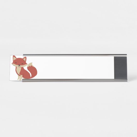 Fuchs Schreibtischnamensplakette (Vorderseite )