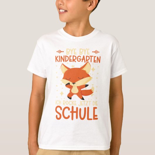 Fuchs Schulkind Jungen Mädchen Schulanfang T-Shirt (Vorderseite)