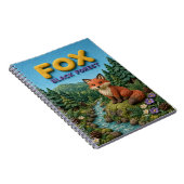 Fuchs Schwarzwald Modern KlayKoo Notizblock (Rechte Seite)