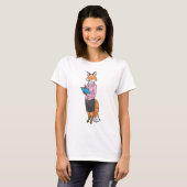 Fuchs Sekretär Notizbuch Büro T-Shirt (Vorne ganz)