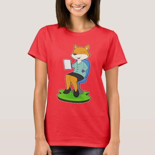 Fuchs-Sekretärin Notiz T-Shirt (Vorderseite)