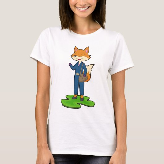 Fuchs-Sekretärstasche Büro T-Shirt (Vorderseite)