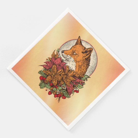 Fuchs Serviette (Ecke)
