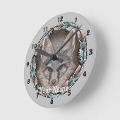 Fuchs-Skizzenuhr Runde Wanduhr (Winkel)