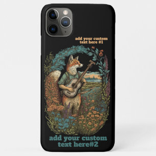 Fuchs spielt Gitarre Wildblumen Cottagecore Maßanf Case-Mate iPhone Hülle