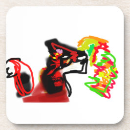 Fuchs spielt jetzt Herbst Getränkeuntersetzer