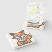 Fuchs Steinuntersetzer (Seitenansicht)