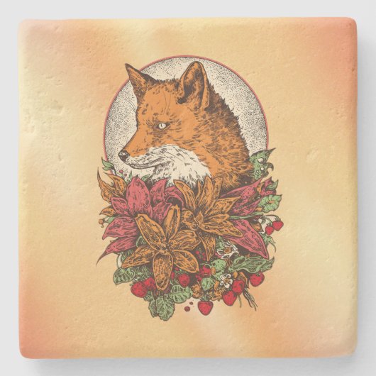 Fuchs Steinuntersetzer (Vorderseite)