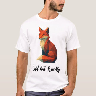 Fuchs-T-Shirt mit Titel: Wild aber Freundlich T-Shirt