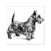 Fuchs-Terrier-Zeichnung Permastempel (Design)