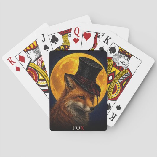 Fuchs Topfhut Gothic Surreal Spielkarten (Rückseite)