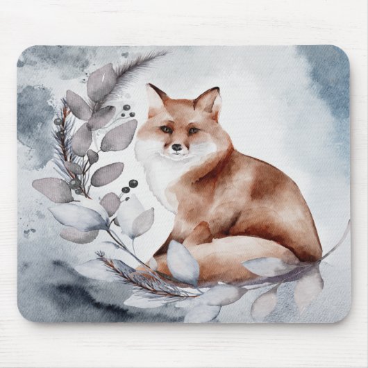 Fuchs- und Baumblätter Mousepad (Vorne)