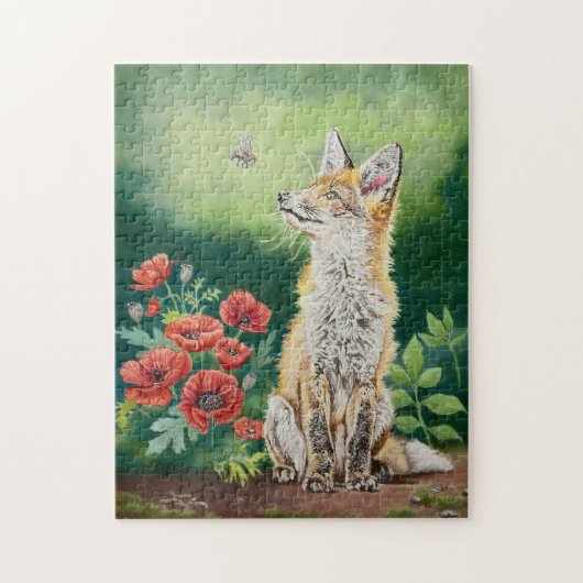 Fuchs und Biene Puzzle (Vertikal)