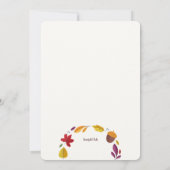 Fuchs und Blätter Kinderdusche Einladung (Rückseite)