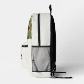Fuchs und Blumen Bedruckter Rucksack (Rechts)