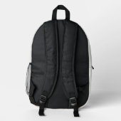 Fuchs und Blumen Bedruckter Rucksack (Rückseite)