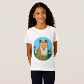 Fuchs und Blumen T-Shirt (Vorne ganz)