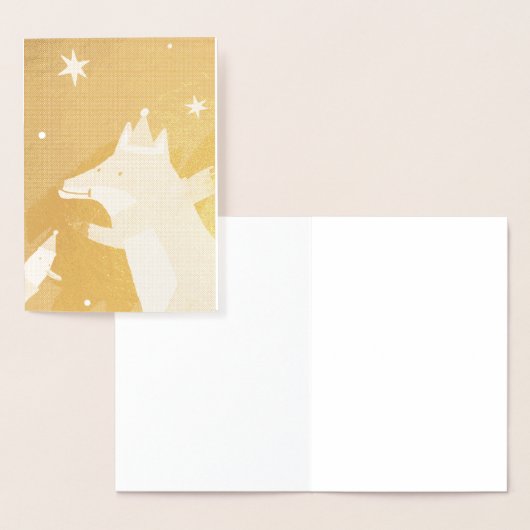 FUCHS UND ENTE WEIHNACHTSKARTE FOLIENKARTE (Anzeige)