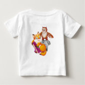 Fuchs und Eule Baby T-shirt (Rückseite)